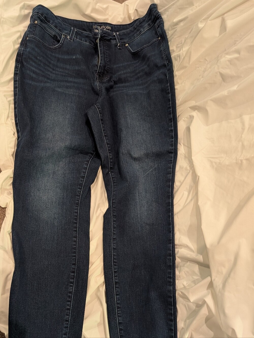 Maurice's Everflex High-rise Dark Blue Women's Straight-Leg Jeans 18W